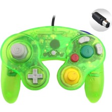 Kepang Trans Koyu Yeşil-Şeffaf Renkli Kablolu Gamepad Denetleyici Joypad, Ngc Joystick Için Gamecube Pc Için Tek Noktalı (Yurt Dışından)