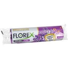 Florex Büzgülü Çöp Torbası 55X60 cm 3' Lü Eko Paket Lavanta-Çilek-Limon Kokulu