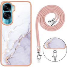 YH Market Onur Için Kılıf 90 Lite 5g Mermer Crossbody Kordon Askısı Tampon Yumuşak (Yurt Dışından)