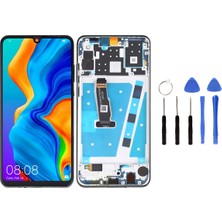 Huawei P30 Lite 24MP Çıtalı Uyumlu LCD Ekran Dokunmatik Gümüş