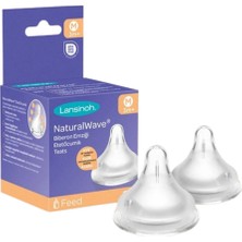 Lansinoh Natural Wave Silikon Biberon Emziği 2li Orta Akış