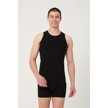 Fsm1453 Erkek Pamuklu Süprem Penye Halter Yaka Kolsuz Atlet Likralı Üst -1022