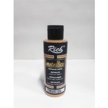 Rich Metalik Akrilik Boya - Metallic Acrylic Paint 120CC Aztek Altın 728
