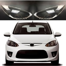 Blueleskyy Mazda 2 2007-2012 Için Araba Sol Şeffaf Far Lens Kapağı (Yurt Dışından)