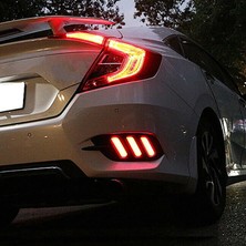 Blueleskyy Honda Civic 10TH Gen 2016-2019 Için Araba LED Arka Tampon Fren Lambası (Yurt Dışından)