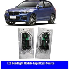 Blueleskyy Sağ Far LED Modülü Dönüş Sinyali Angel Eyes Kaynağı 63115A4F772 (Yurt Dışından)