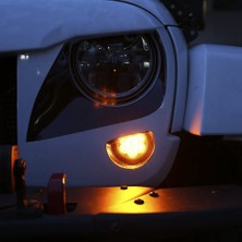 Blueleskyy Amber LED Ön Izgara Jeep Wrangler Jk Jku Için Sinyal Işığı Çevirin (Yurt Dışından)