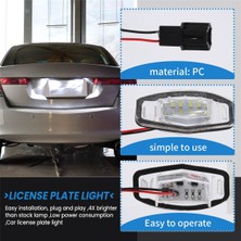 Blueleskyy Honda Civic Honda Accord Siyah Için 2 Adet Araba LED Plaka Işık (Yurt Dışından)