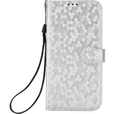 YH Mall Tecno Spark 20 Pro Deri Cüzdan Kapağı Için Kılıf Geometrik Desen Toka (Yurt Dışından)