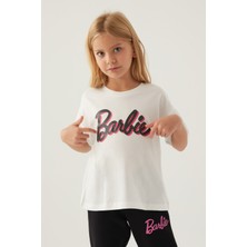 Barbie Kız Çocuk Krem Tshirt