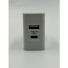 Mutlusan Usb+Type-C Fiş Adaptör 2,4A