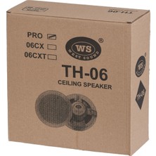 West Sound 16 CM10W 100V Siyah Tavan Hoparlörü Th-06 Pro