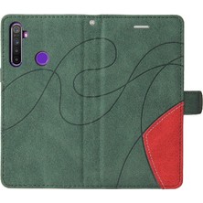 YH Mall Kart Yuvası Standı ile Realme 5 Için Kılıf Pu Deri Flip Folio Kılıf (Yurt Dışından)