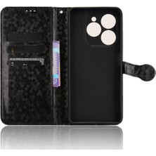 YH Mall Tecno Spark 20 Pro Deri Cüzdan Kapağı Için Kılıf Geometrik Desen Toka (Yurt Dışından)