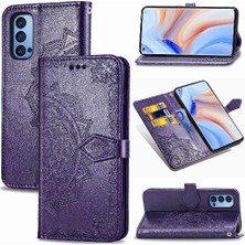 YH Mall Oppo Oppo 4 Pro 5g Darbeye Deri Kılıf Için Kılıf Zarif Desen (Yurt Dışından)