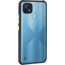 Newface Realme C21 Kılıf Miami Şeffaf Silikon  - Lacivert 24051