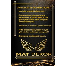 Mat Dekor Küllük Cam Gold Ayak Dekor Çam Ağacı