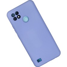 Newface Realme C21 Kılıf Nano Içi Kadife  Silikon - Lila 24051