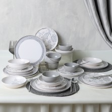 Keramika Silver Bloom Yemek Takımı 24 Parça 6 Kişilik 21469-70-71