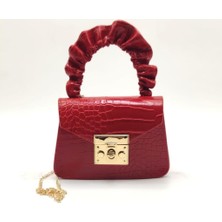 Dzc Kuzenler Avm Küçük Boy Çocuk & Genç Çantası Kapitone Deri Zincir Askılı