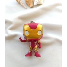 HD Marketim Iron Man Funko Pop Figür Anahtarlık Çanta Süsü Karakter Figür Oyuncak  9 cm