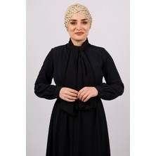 Hürrem Bone Sütlü Kahve Pratik Hazır Geçmeli Tesettür Bone Sandy Kumaş Taşlı 1456_26