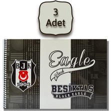 Timon Beşiktaş 17X24 15 Yaprak Karton Kapak Spiralli Resim Defteri 3 Adet