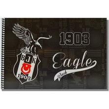 Timon Beşiktaş 17X24 15 Yaprak Karton Kapak Spiralli Resim Defteri 3 Adet