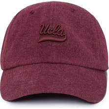 Ucla Fortuno Bordo Baseball Cap Nakışlı  Unisex Şapka