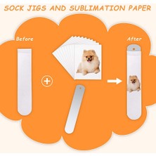 Internet 2 Parça Metal Düz Çorap Süblimasyon Jigleri, Boya Süblimasyon Için 10 Yapraklı Isı Transfer Kağıdı Isı Basın Çorapları A (Yurt Dışından)