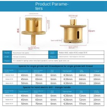 Internet Delik Açıcı Öğütücü Matkap Ucu Lehimli Elmas Delik Matkap Testere Çekirdek Uçları Mermer Fayans Delik Açıcı M10 40-60 (Yurt Dışından)