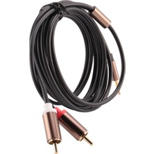 Internet Jack 3.5mm - 2 Rca Ses Kablosu Aux Splitter 3.5mm Stereo Erkek - Erkek Rca Adaptörü 2 Hoparlör Kablosu 1 M (Yurt Dışından)