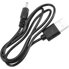 Internet 3,5 mm x 1,3 mm Siyah USB Kablosu Kurşun Şarj Cihazı Kablosu Güç Kaynağı (Yurt Dışından)