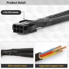 Internet 8 Adet Pcı-E 6 Pin Çift Pcıe 8 Pin (6 + 2) Grafik Kartı Pcı Express Güç Adaptörü, Gpu VGA Y-Pcıe Splitter Uzatma Kablosu (Yurt Dışından)