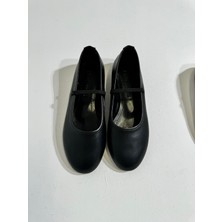 Eataly Shoes Pola Siyah Lastik Detaylı Babet