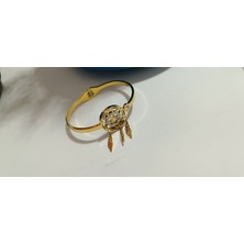 Didams Accessories Gold Çelik Yaprak Detaylı Kelepçe