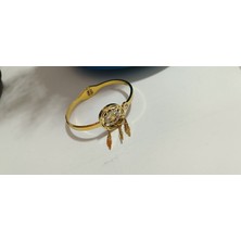 Didams Accessories Gold Çelik Yaprak Detaylı Kelepçe