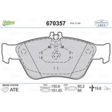 Valeo Fren Balatasi Ön Mercedes W202 S202 C208 W210 S210 C140 R170 102008