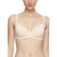 Magic Form 3045 Düz Kumaşlı İnce Süngerli Boş Cup Büyük Beden Balenli Sütyen