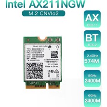 Internet Wifi 6e AX211NGW Band 2.4g/5g/6ghz Bluetooth 5.2 AX211 M.2 Cnvio WINDOWS10 Için Kablosuz Ağ Wifi Kartı (Yurt Dışından)