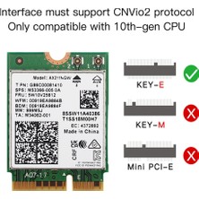 Internet Wifi 6e AX211NGW Band 2.4g/5g/6ghz Bluetooth 5.2 AX211 M.2 Cnvio WINDOWS10 Için Kablosuz Ağ Wifi Kartı (Yurt Dışından)