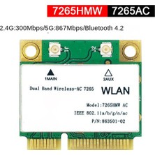 Internet 1200 M Wifi Kablosuz Lan Çift Bant 2.4g 5 Ghz Bluetooth 4.2 Gigabit Kablosuz Lan Adaptörü Win7 Win8 WIN10 Linux 8260HMW (Yurt Dışından)