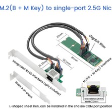 Internet I225 2.5g 2500 Mbps M.2 B Anahtar M Anahtar Pcıe 2.5 GB Ethernet Kartı RJ45 Lan B/m Anahtar Dizüstü Bilgisayar Kontrol Kartı (Yurt Dışından)