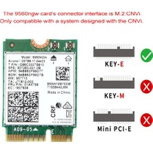 Internet 9560NGW Wifi Kart Adaptörü+Anten 1730MBPS Kablosuz Ac 9560 2.4g+5g Bt 5.0 802.11AC M.2 Cnvı 9560NGW Kablosuz Adaptör B (Yurt Dışından)