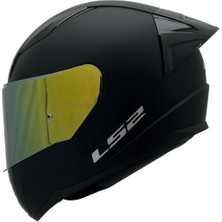 Ls2 Rapıd 2 Mat Siyah Kask Sarı Cam+Spoiler