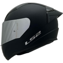 Ls2 Rapıd 2 Mat Siyah Kask Gri Cam+Spoiler