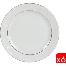 Porland Hazan Altın Yaldız Düz Tabak 20CM 6 Lı  04POR031036