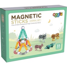 Oggia Magnetic Sticks 35 Parça Premium Manyetik Çubuklar, Bloklar, Setler