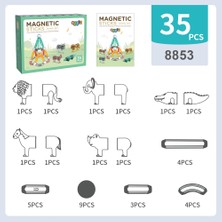 Oggia Magnetic Sticks 35 Parça Premium Manyetik Çubuklar, Bloklar, Setler