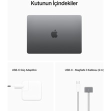 Apple MacBook Air M2 Çip 8GB 512GB SSD macOS 13" Taşınabilir Bilgisayar Uzay Grisi MLXX3TU/A